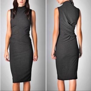 Alexander Wang Reversible Twist Mock Neck Sleeveless Midi Dress - SIZE S